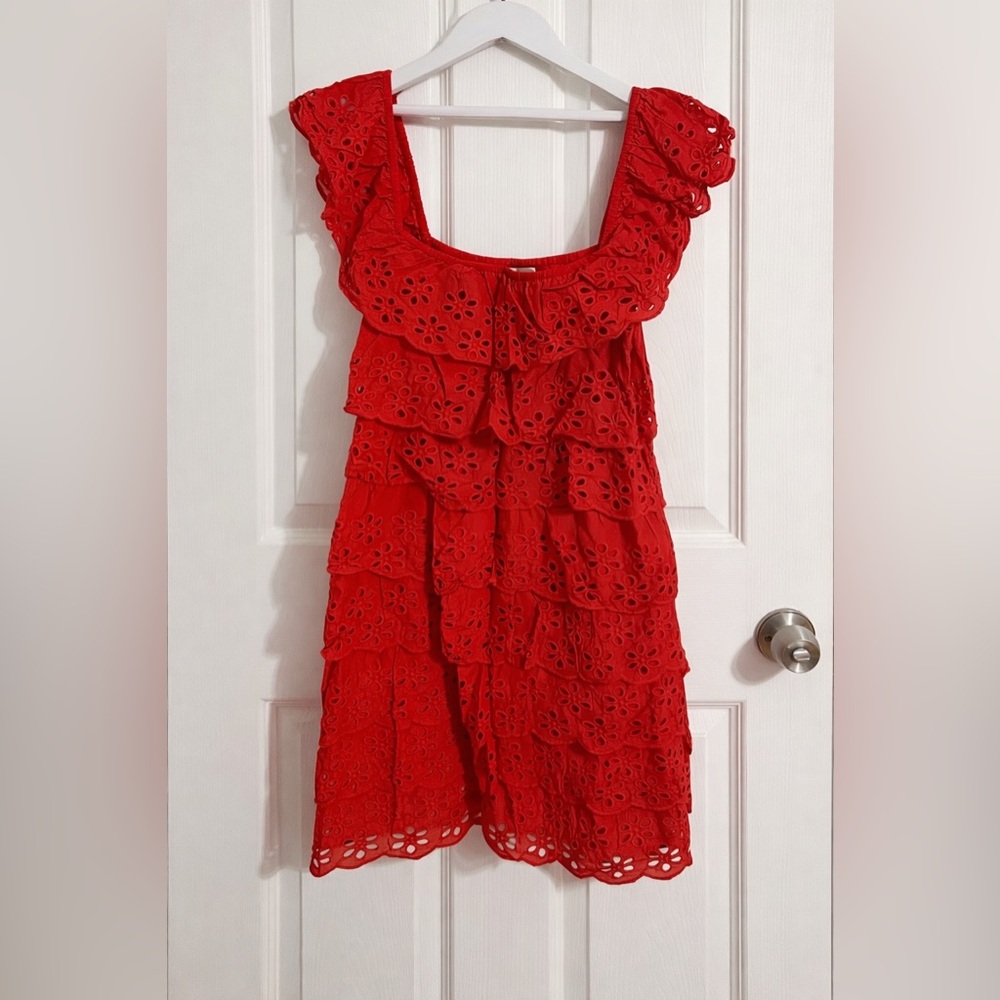 Show Me Your MuMu Scarlet Lace Ruffle Dress